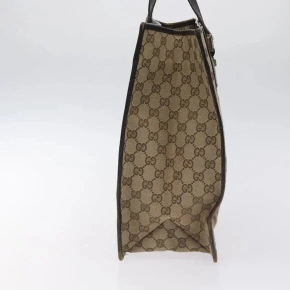 GUCCI GG Canvas Tote Bag Beige Totes